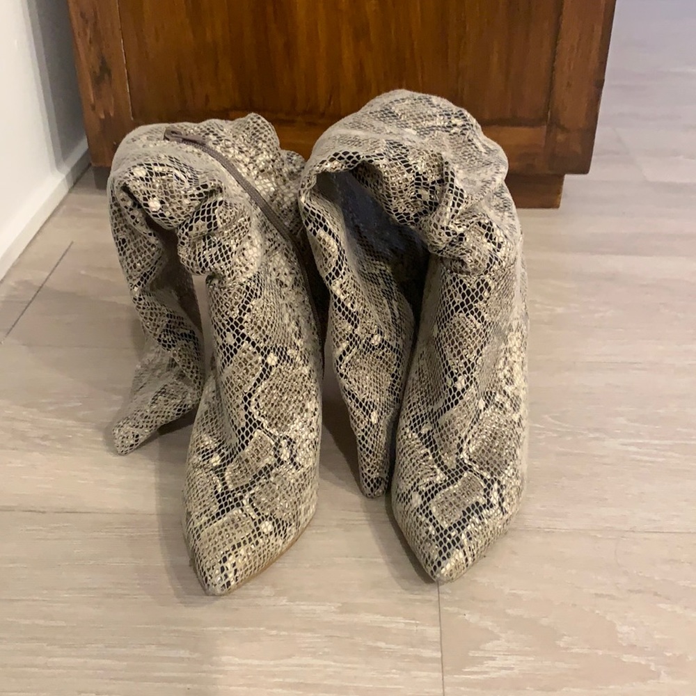 Tall snakeskin boots